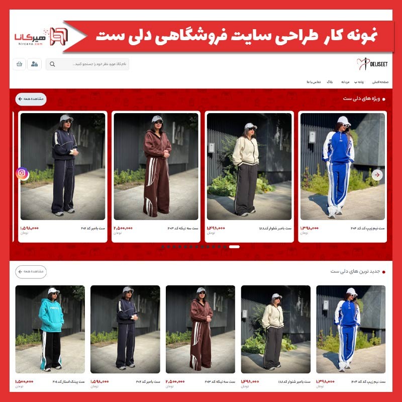  طراحی سایت فروشگاهی دلی ست