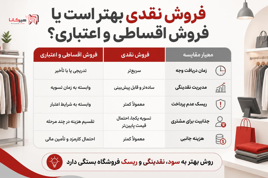 فروش نقدی بهتر است یا فروش اقساطی و اعتباری؟